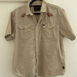 Howler Bros size large like new men’s shirt. Embroidered on the front.